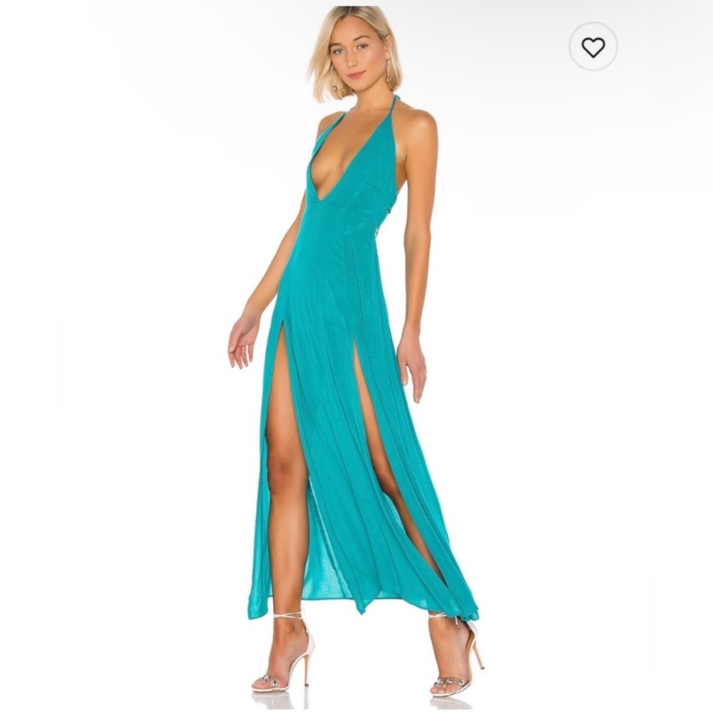 Superdown Blue and Green Maxi Dress